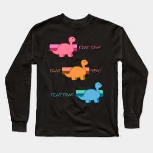 Colorful Dino Long Sleeve T-Shirt